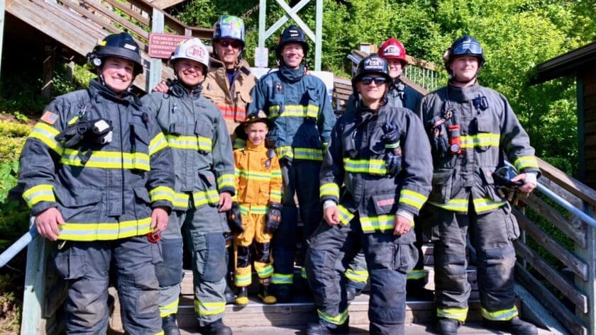 In 2021, Gig Harbor firefighters climbed the Finholm Steps in downtown Gig Harbor to participate virtually in the LLS Firefighter Stairclimb. On Sunday, March 13, they will join the real thing at the Columbia Tower in downtown Seattle.