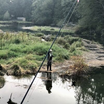 Fishermen fishing at Minter Creek estuary