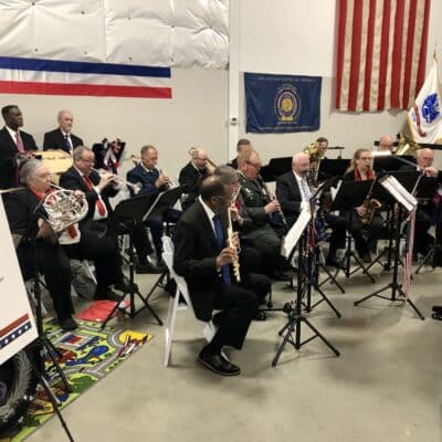 The Puget Sound Veterans Band played patriotic music throughout the event.